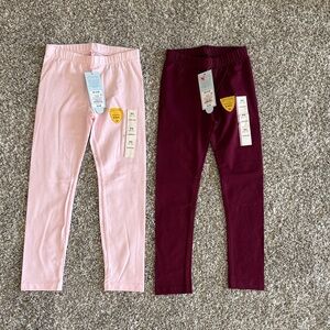 Cat & Jack Pink and Burgundy Kids Leggings